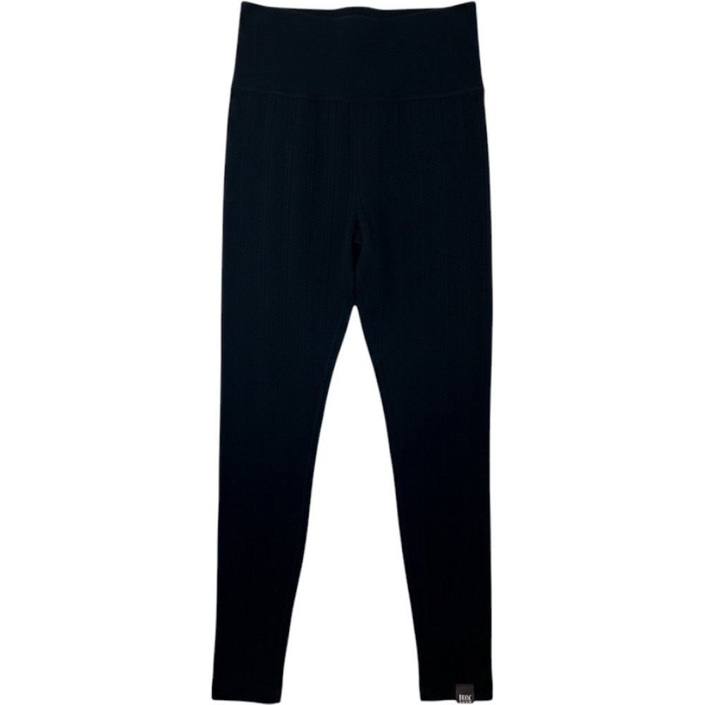 Muk Luks Women‎ Ribbed Knit Leggings Black Size Medium